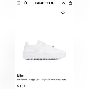 New in box! Nike Platform sneakers | Air Force Sage Low Platform | Women US 5.5